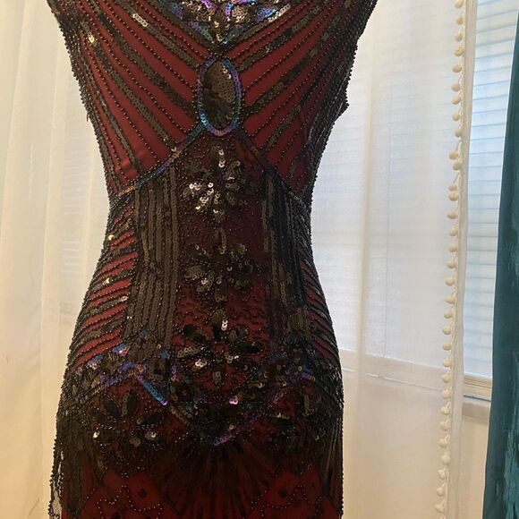 Awesome sequinned/beaded/ tassel dress, XS - Picture 10 of 17